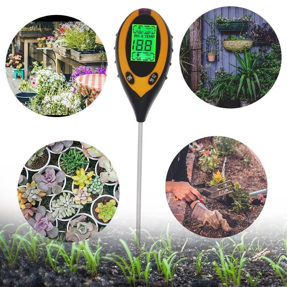 SoilMaster 4-in-1 Digital Soil Moisture, pH & Sunlight Meter