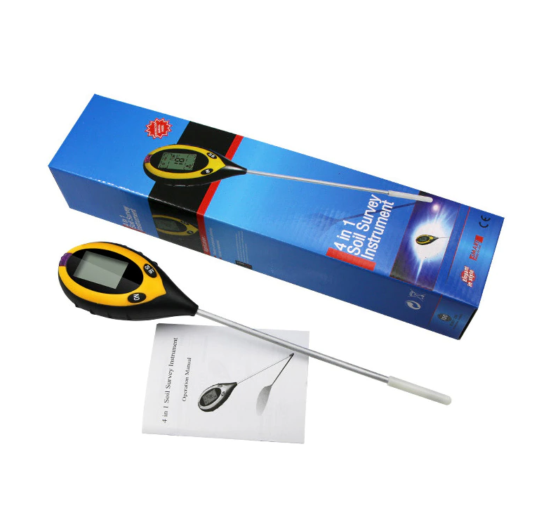 SoilMaster 4-in-1 Digital Soil Moisture, pH & Sunlight Meter